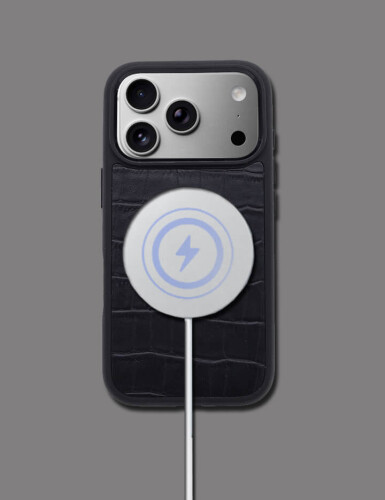 Deri iPhone Kılıf 17 Pro Siyah Croco - 7