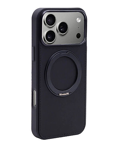 Deri iPhone Kılıf 17 Pro Siyah - 4