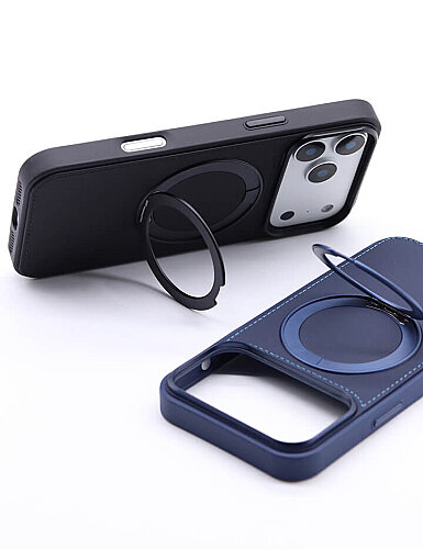 Deri iPhone Kılıf 17 Pro Siyah - 3