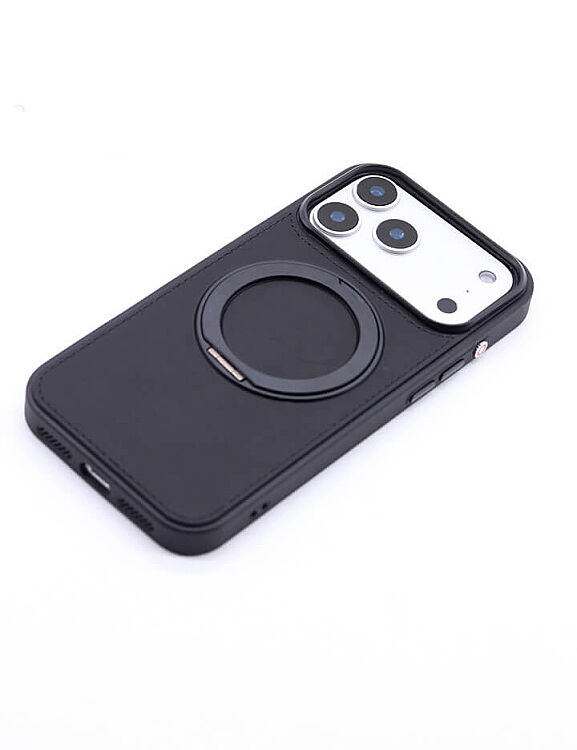 Deri iPhone Kılıf 17 Pro Siyah - 7
