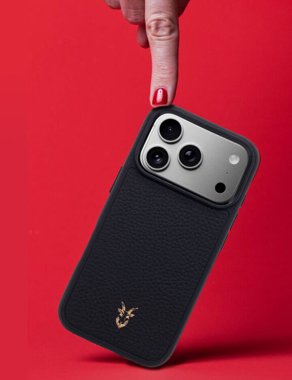 Deri iPhone Kılıf 17 Pro Siyah Togo - 7