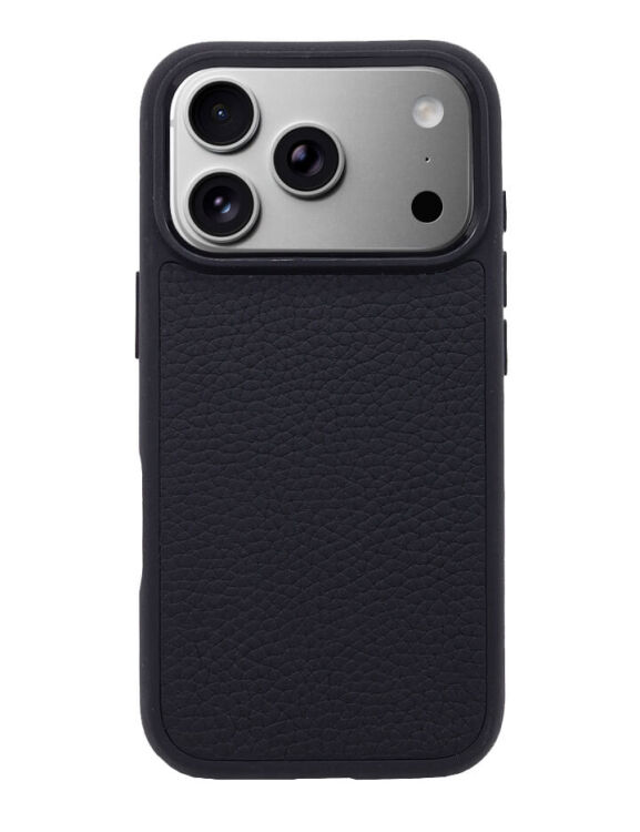 Deri iPhone Kılıf 17 Pro Siyah Togo - 1