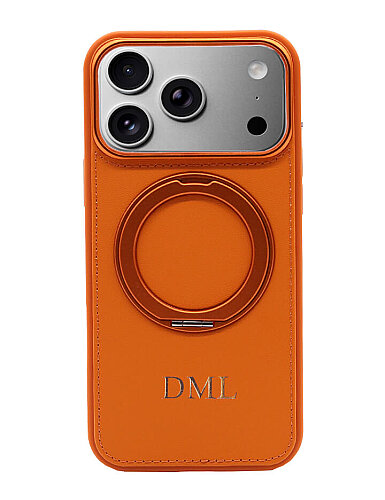 Deri iPhone Kılıf 17 Pro Turuncu (1)