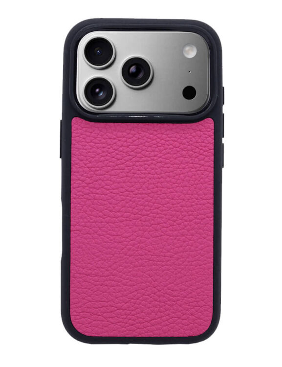 Deri iPhone Kılıf 17 Pro Max Fuşya Togo - 1