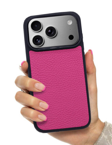Deri iPhone Kılıf 17 Pro Max Fuşya Togo - (1)