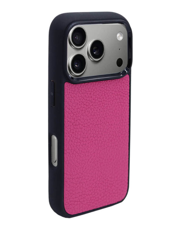 Deri iPhone Kılıf 17 Pro Max Fuşya Togo - 3