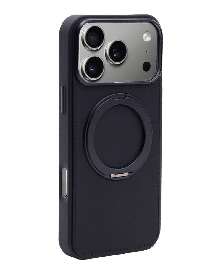 Deri iPhone Kılıf 17 Pro Max Siyah - 5
