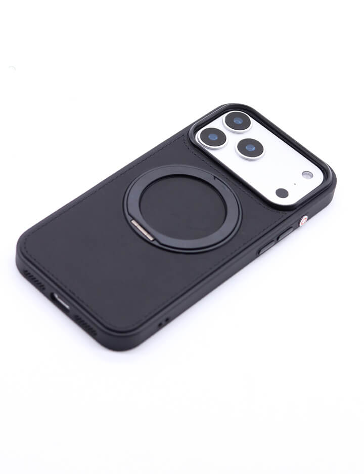 Deri iPhone Kılıf 17 Pro Max Siyah - 8