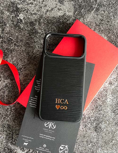 Deri iPhone Kılıf 17 Pro Max Siyah Epi - 7