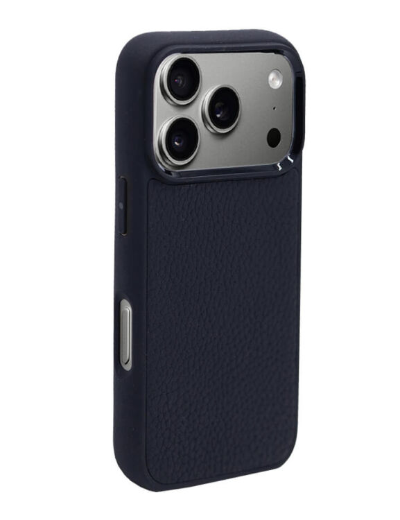 Deri iPhone Kılıf 17 Pro Max Siyah Togo - 3