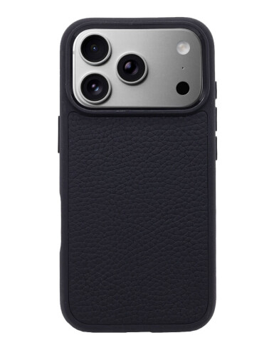 Deri iPhone Kılıf 17 Pro Max Siyah Togo - 