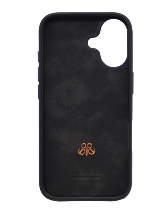 Deri iPhone Kılıf 17 Siyah Croco - 5