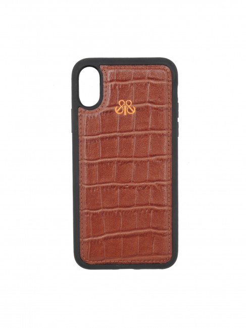 Deri iPhone Kılıf X Taba Croco - 1