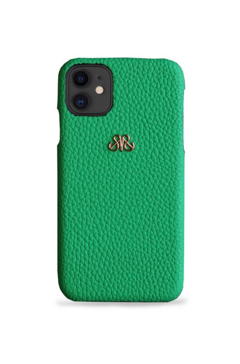 Deri iPhone Kılıf 11 Yeşil Togo Full Deri - 1