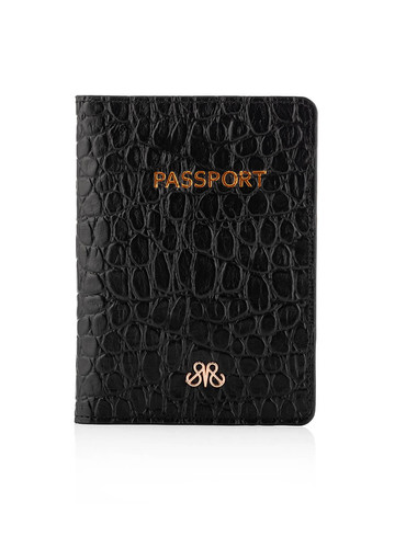  - S13 PASAPORT KILIF SİYAH BABY CROCO