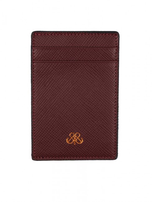  - S7 DİKEY KARTLIK BORDO SAFFİANO