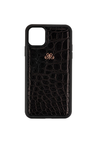  - S6 EGZOTİK IPHONE 11 PRO KILIF SİYAH TİMSAH