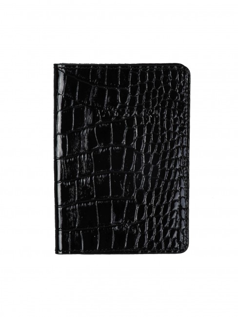  - S13 PASAPORT KILIF PARLAK SİYAH CROCO