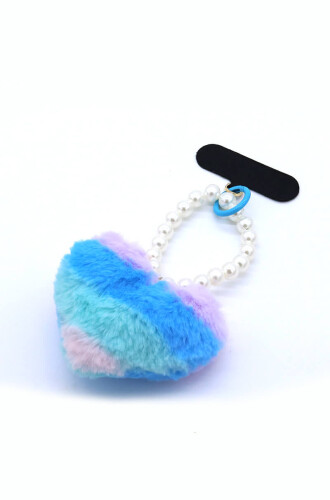 RENKLİ PUFF KALP CHARM - 