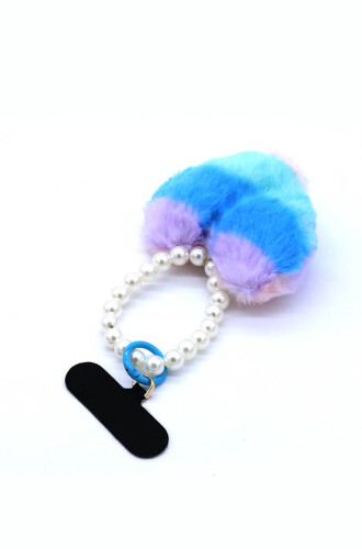 RENKLİ PUFF KALP CHARM - 3