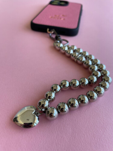 Telefon Bilek Askı Silver Heart - 