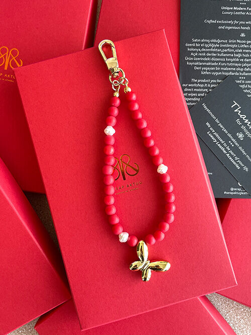 Telefon Bilek Askı Red Butterfly - 2