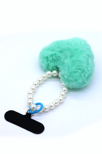 YEŞİL PUFF KALP CHARM - 